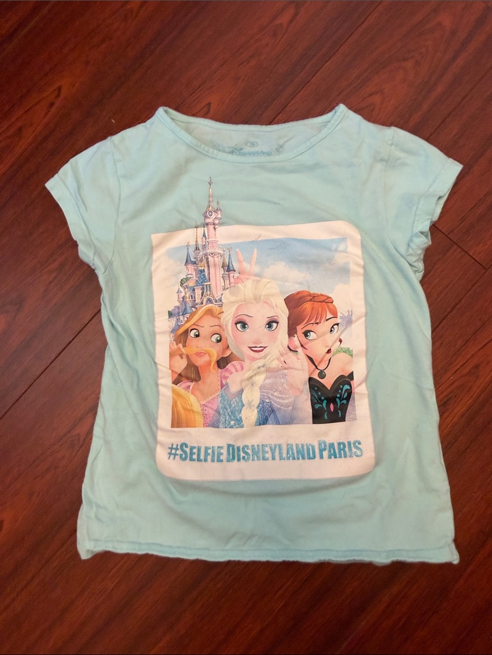 Disney Girls' Light Aqua Frozen Selfie Graphic Tee